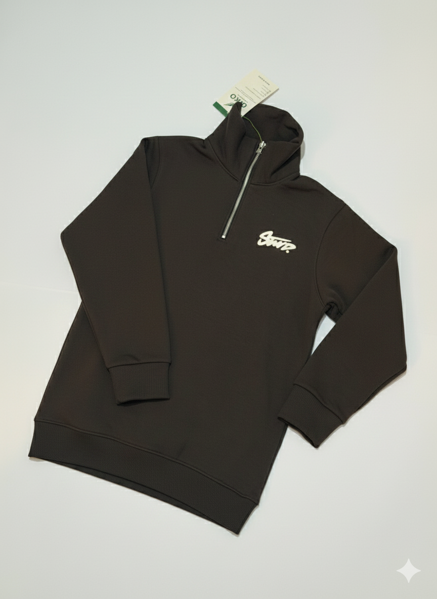 سويتر ربع سوستة - بني - STWD